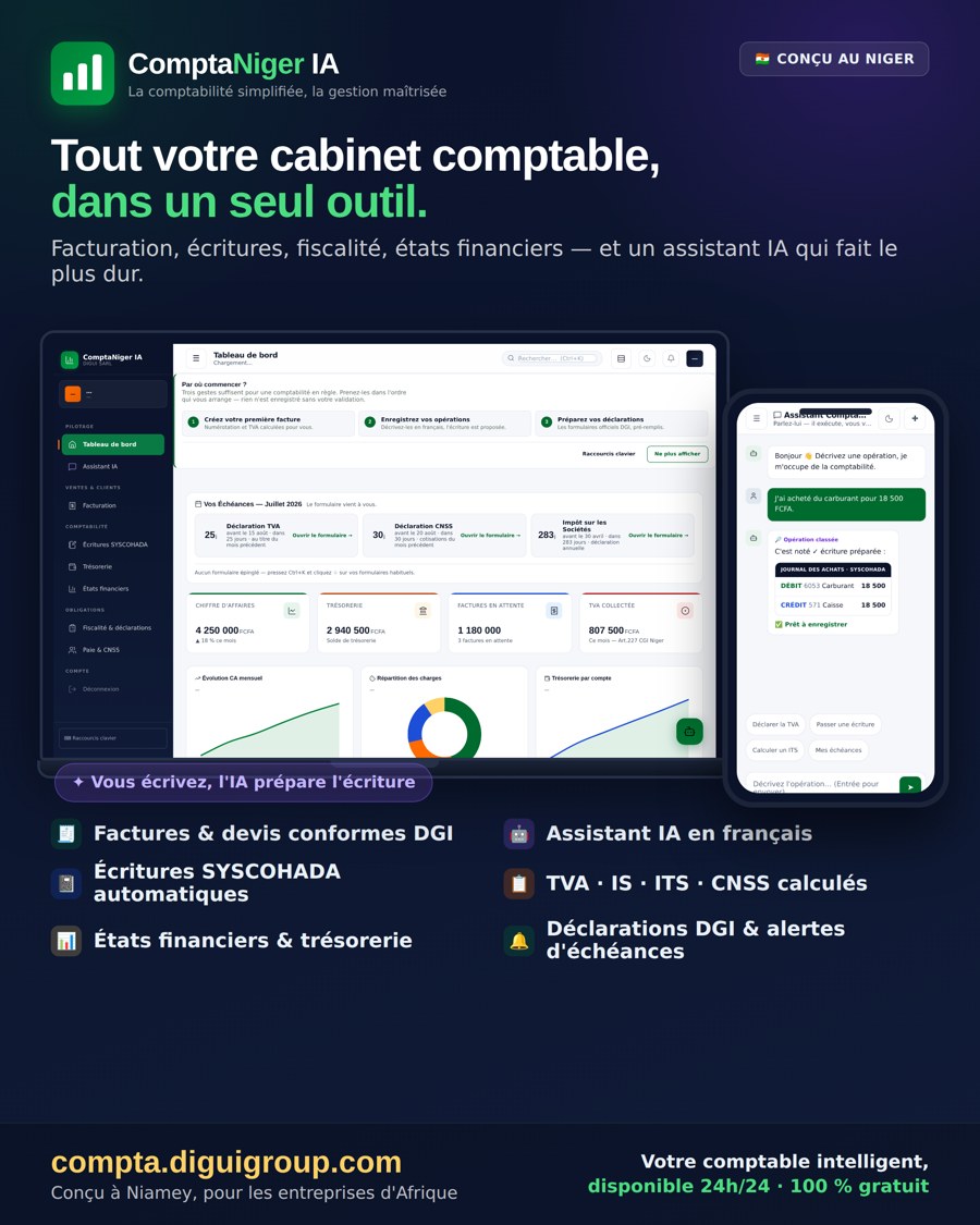 ComptaNiger — solution comptable en ligne pour PME
